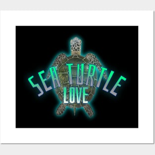 Sea turtle love t-shirt Posters and Art